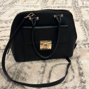 Black Satchel Handheld or Crossbody